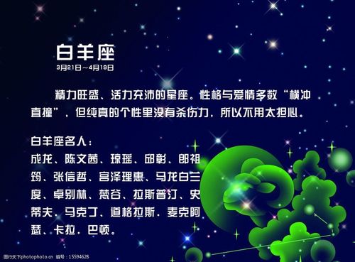 十二星座白羊座图片，探索星座符号与象征意义