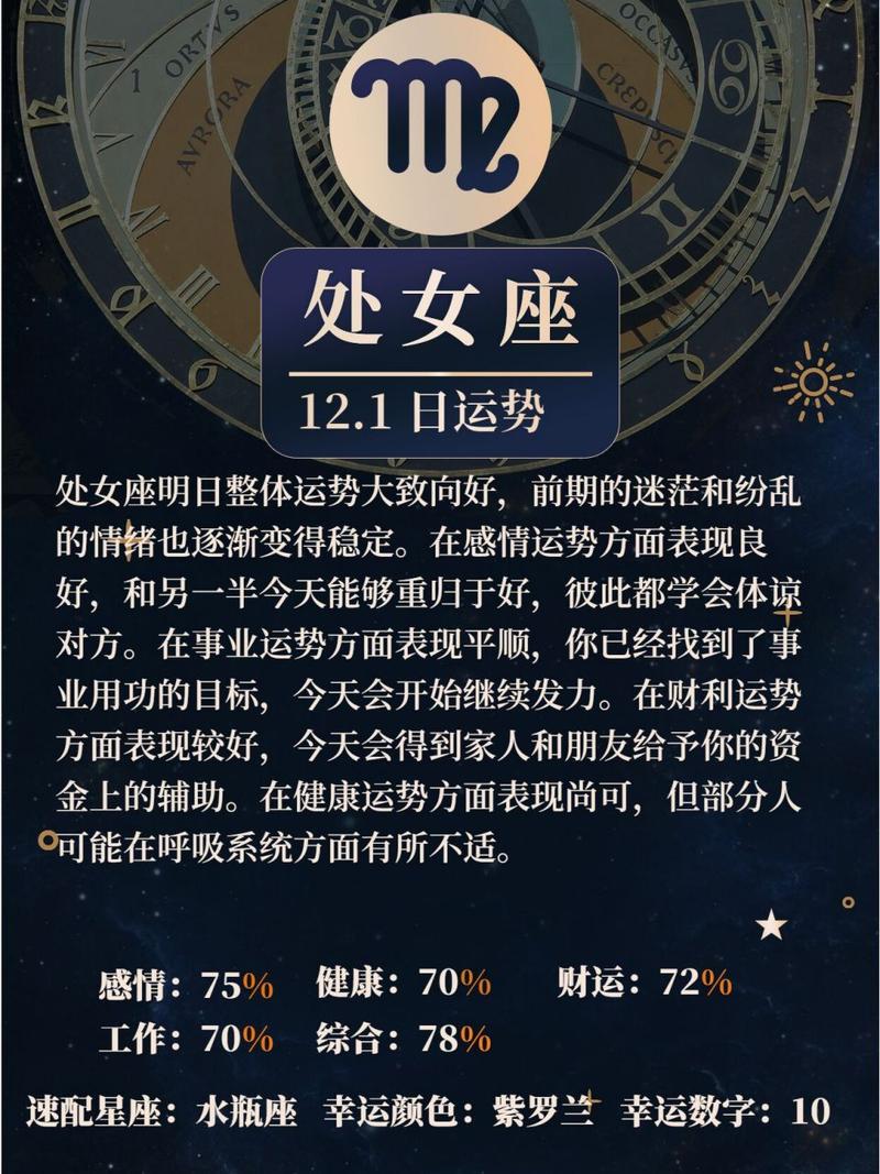 处女座今日运势，第一星座网的深度解析