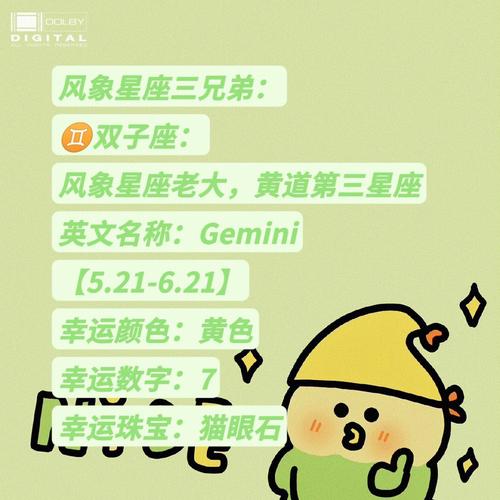 双子座星座图解，探索星座的奥秘