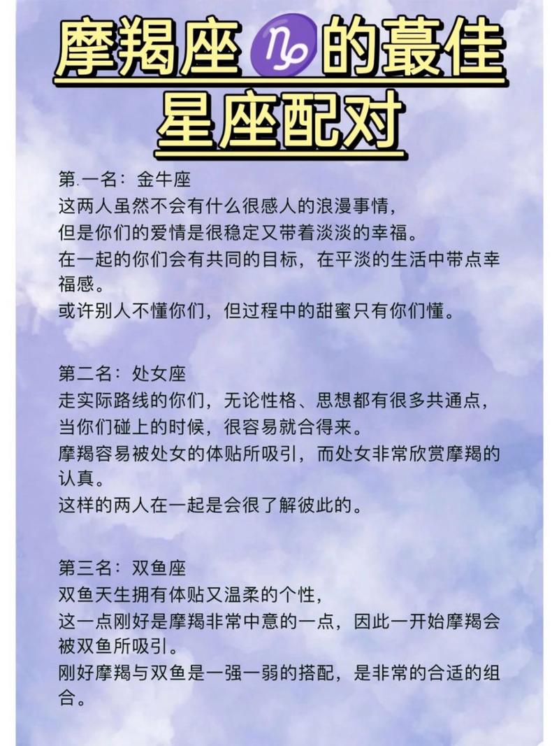 摩羯座女生和什么星座男生最配