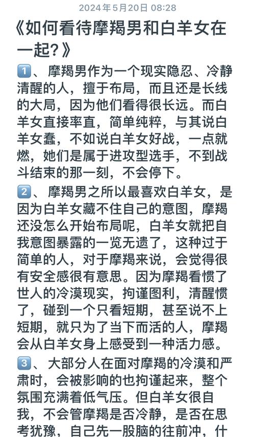 摩羯千万不要和白羊一起摩羯男遇上白羊女就死