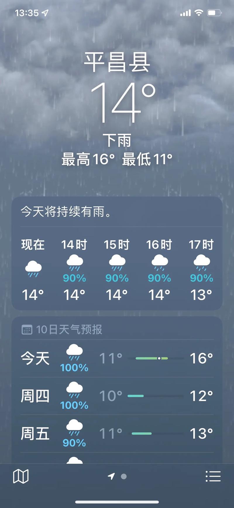 平昌今天天气预报