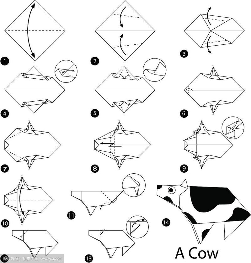 求此牛的折纸方法